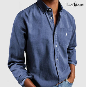 Men's linen oxford shirt